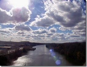 jack warner bridge with clouds