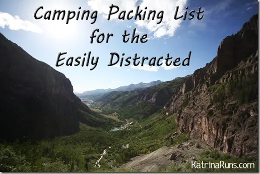 camping packing list