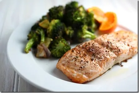 salmon broccoli