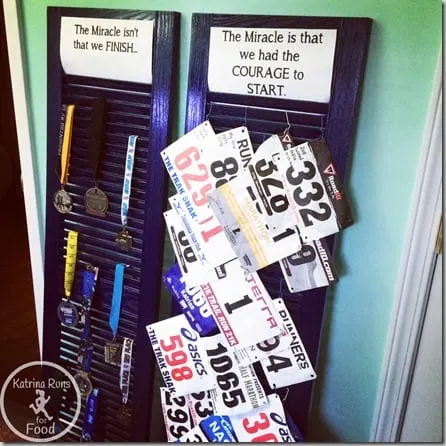 running medal display