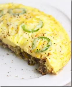 Keto Sausage Jalapeno Frittata is easy and flavorful for a Keto diet plan.