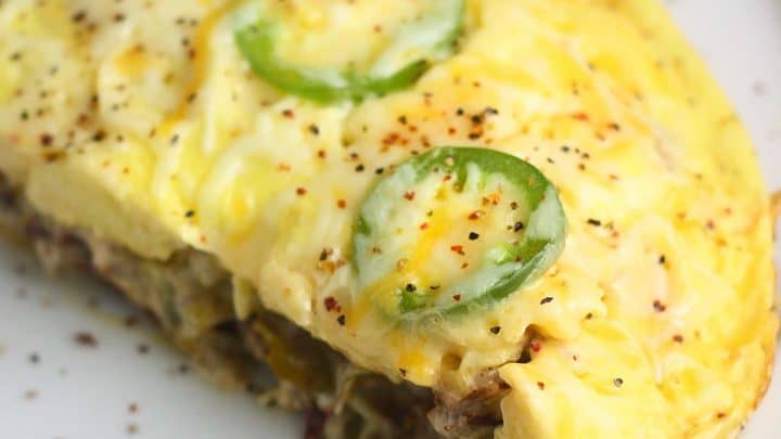 Keto sausage and Jalapeno frittata is perfect for weeknight dinners!