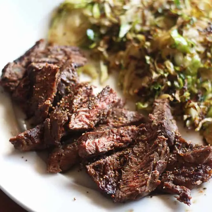 Skirt Steak and Brussels
