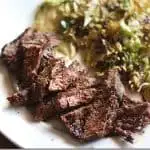 Skirt Steak and Brussels is an easy recipe for Paleo, Keto, or Whole 30 plans.