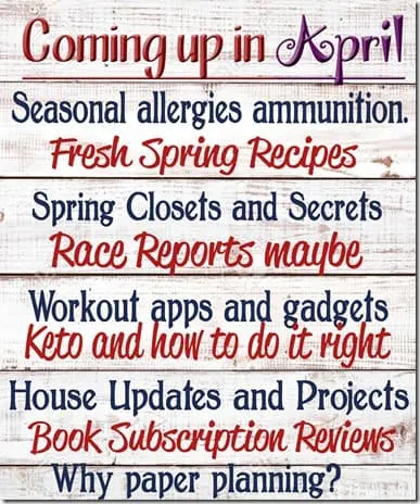 Coming up Aprl