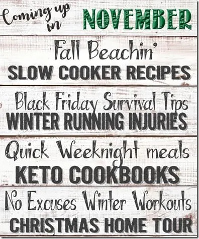 Coming up november
