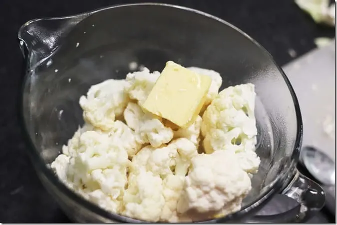 mashed cauliflower butter