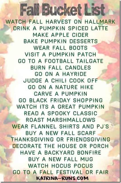 Fall Bucket List