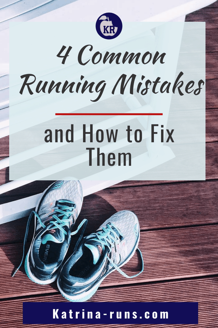 Graphic with words "common running mistakes"
